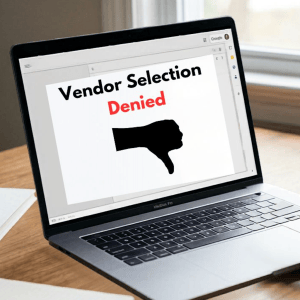 Vendor Selection Denied Message